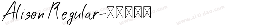 Alison Regular字体转换